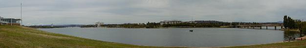Panorama of Canberra from North side of the Lake