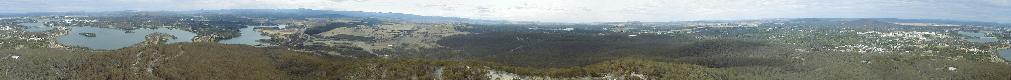 360 degree panorama of Canberra from Black Mountain Tower