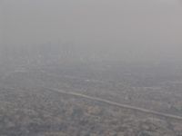 Downtown LA through the smog - Over LA (California, USA)