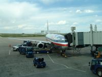 The American Airlines jet we flew in on - Denver Airport (Colorado, USA)