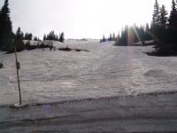 Snowy slope near Rainbow Curve - Rocky Mountains National Park (Colorado, USA)