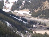 Entrance to Eisenhower Memorial Tunnel - Route 6 - Road up through Loveland Pass (Colorado, USA)