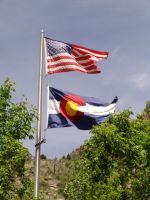 Colorado Flag - Glenwood Canyon (Colorado, USA)