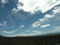 Sky and vapour trails - I70 (Utah, USA)