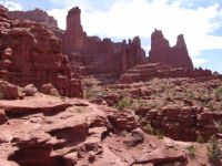 The parents admiring the towers - Colorado Gorge (Utah, USA)