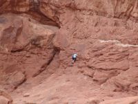 Dad photographing Double Arch - Arches National Park (Utah, USA)