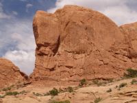 A rock that looks very much like a big dog - Arches National Park (Utah, USA)