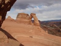 Delicate Arch through another arch - Arches National Park (Utah, USA)