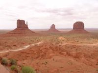 West Mitten, East Mitten, Merrick Butte from Visitor's Centre - Monument Valley (Arizona, USA)