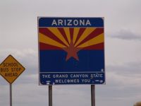 Arizona State Sign - Route 163 south (Arizona, USA)