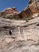 Wooden ladder - Natural Bridges National Monument (Utah, USA)