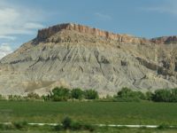 Slag-heap looking hillsides - Route 24 West (Utah, USA)