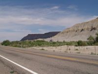 Slag-heap looking hillsides - Route 24 West (Utah, USA)