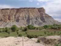 Slag-heap looking hillsides - Route 24 West (Utah, USA)