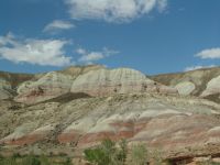 Slag-heap looking hillsides - Route 24 West (Utah, USA)