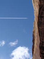 Jet stream by the Hickman Bridge - Capitol Reef National Park (Utah, USA)