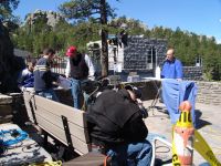 Filming a television commercial - Mount Rushmore National Memorial (South Dakota, USA)