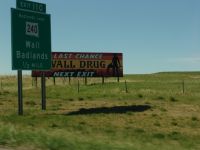 Wall Drug sign - Route 90 east (South Dakota, USA)