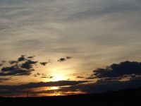 Sunset over Wyoming - Route 90 west (Wyoming, USA)