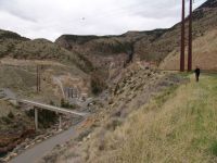Tunnels on the road to Yellowstone, with Shoshone River - Route 14 west (Wyoming, USA)
