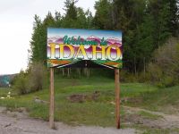 Welcome to Idaho sign - Route 22 west (Idaho, USA)