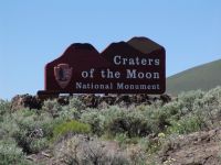 Craters of the Moon National Monument sign - Craters of the Moon National Monument (Idaho, USA)