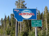 Welcome to Montana sign - Route 93 north (Montana, USA)