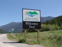 Welcome to British Columbia sign - Route 93 north (British Columbia, Canada)