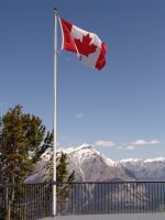 Canadian flag - Banff Gondola - Sulphur Mountain (Alberta, Canada)