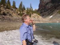Dad and an ice crystal - Banff National Park (Alberta, Canada)