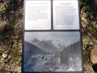 Snowshed info board - Glacier National Park (British Columbia, Canada)