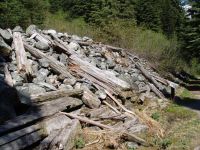 Abandoned snowshed - Glacier National Park (British Columbia, Canada)