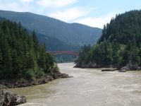 Bridge over the Fraser River - Trans-Canada 1 west (British Columbia, Canada)