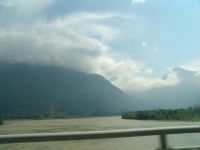 Clouds rolling into the valley near Yale - Trans-Canada 1 west (British Columbia, Canada)
