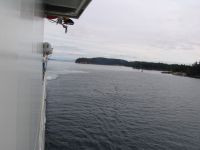 Looking back along the ferry - Ferry from Vancouver to Vancouver Island (British Columbia, Canada)