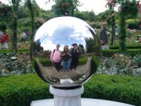 Reflection in a metal ball - Butchart Gardens (British Columbia, Canada)