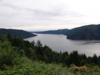 View from our motel in Malahat - Ocean View Motel, Malahat (British Columbia, Canada)