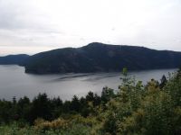 View from our motel in Malahat - Ocean View Motel, Malahat (British Columbia, Canada)