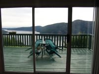 Balcony of our motel in Malahat - Ocean View Motel, Malahat (British Columbia, Canada)
