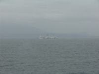 Passing the other ferry - Ferry ride from Nanaimo to Horseshoe Bay (British Columbia, Canada)