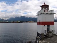 Docks north of Vancouver, with Lighthouse - Stanley Park (British Columbia, Canada)
