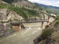 Double bridges on the Fraser River - Fraser River near Cisco (British Columbia, Canada)