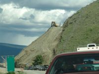 Widening of the highway near Penticton - Route 97 south (British Columbia, Canada)