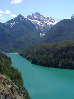 Diablo Lake and Colonial Peak - Route 20 west (Washington, USA)