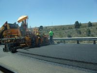 Road maintenance machines - Route 97 south near Liberty (Washington, USA)