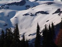Avalanches on Mt Rainier - Mt Rainier National Park (Washington, USA)