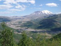 Mt St Helens and Toutle River - Mount St Helens National Volcanic Monument (Washington, USA)