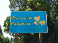 Welcome to California sign - Route 199 south (California, USA)