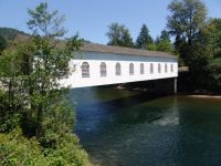 Goodpasture Bridge - McKenzie River near Vida (Oregon, USA)