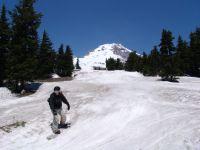 Snowboarder on Mt Hood - Mt Hood (Oregon, USA)